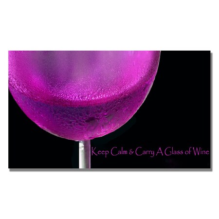 Trademark Fine Art Kathie McCurdy 'Pink Chardonney Glass' Canvas Art, 14x24 KM0213-C1424GG